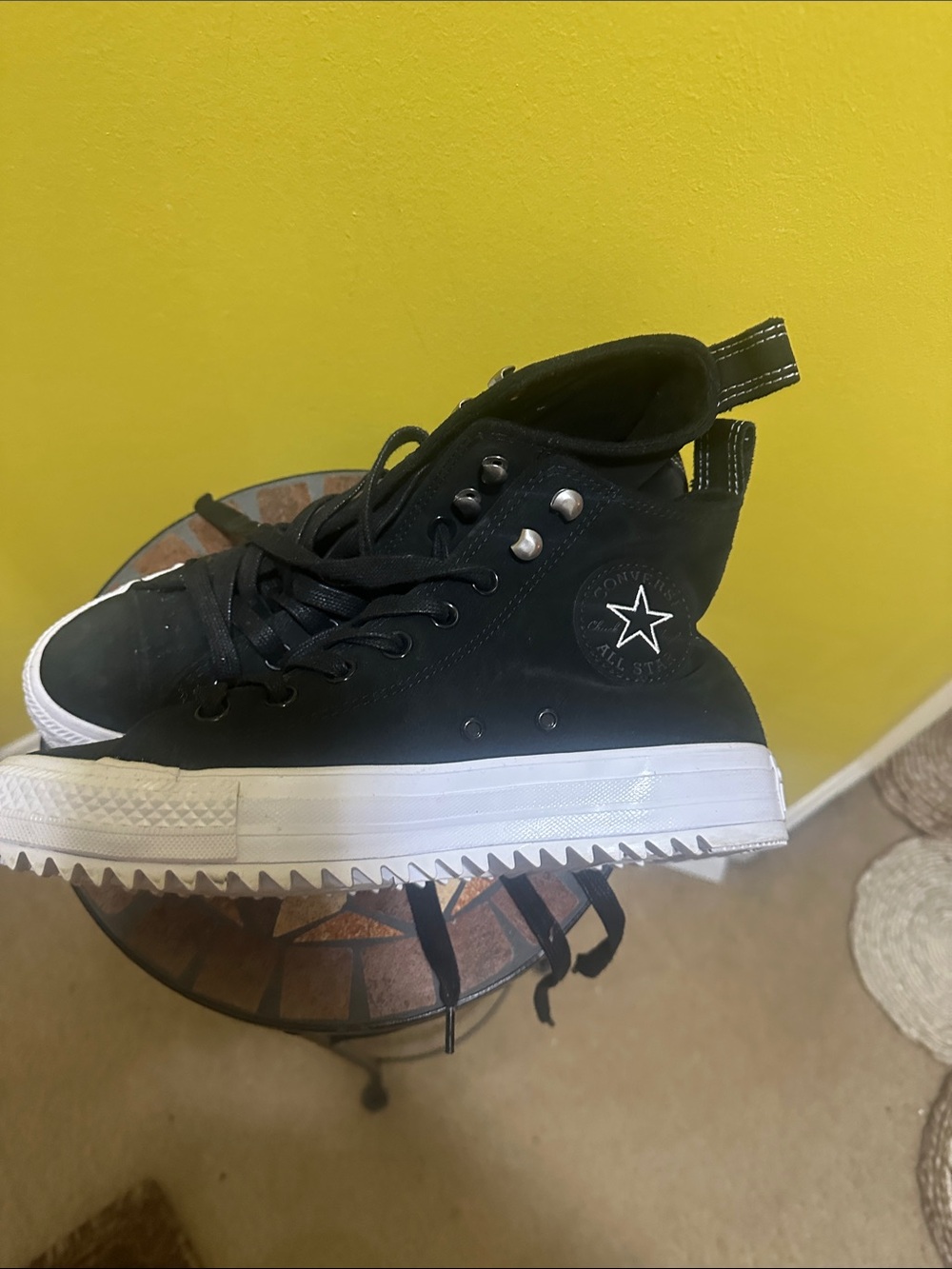 Black High-Top Converse Sneakers